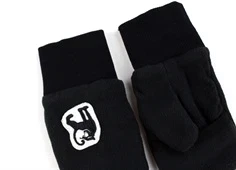 Mini Rodini black overlapping luffer fleece